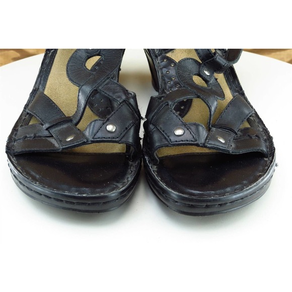 DOCKERS Sz 9 M Black Gladiator Leather Women Sandals - Picture 2 of 7